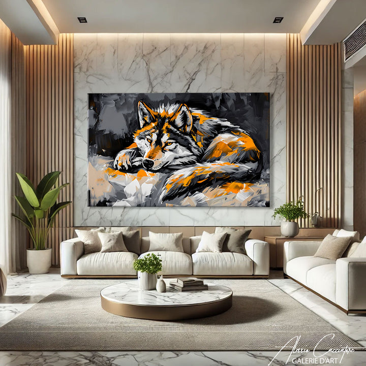 Peinture de Loup sur Toile