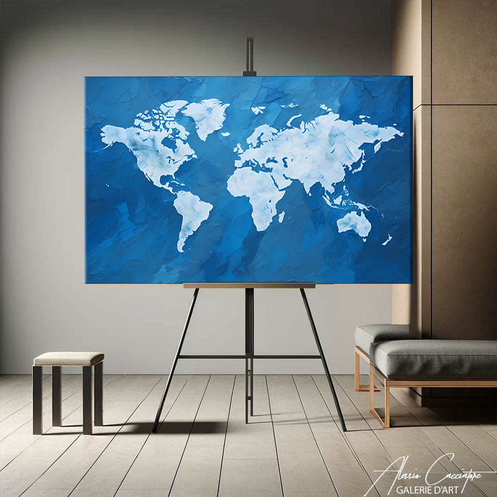 tableau carte du monde design
