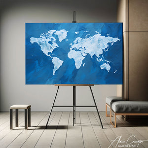 tableau carte du monde design
