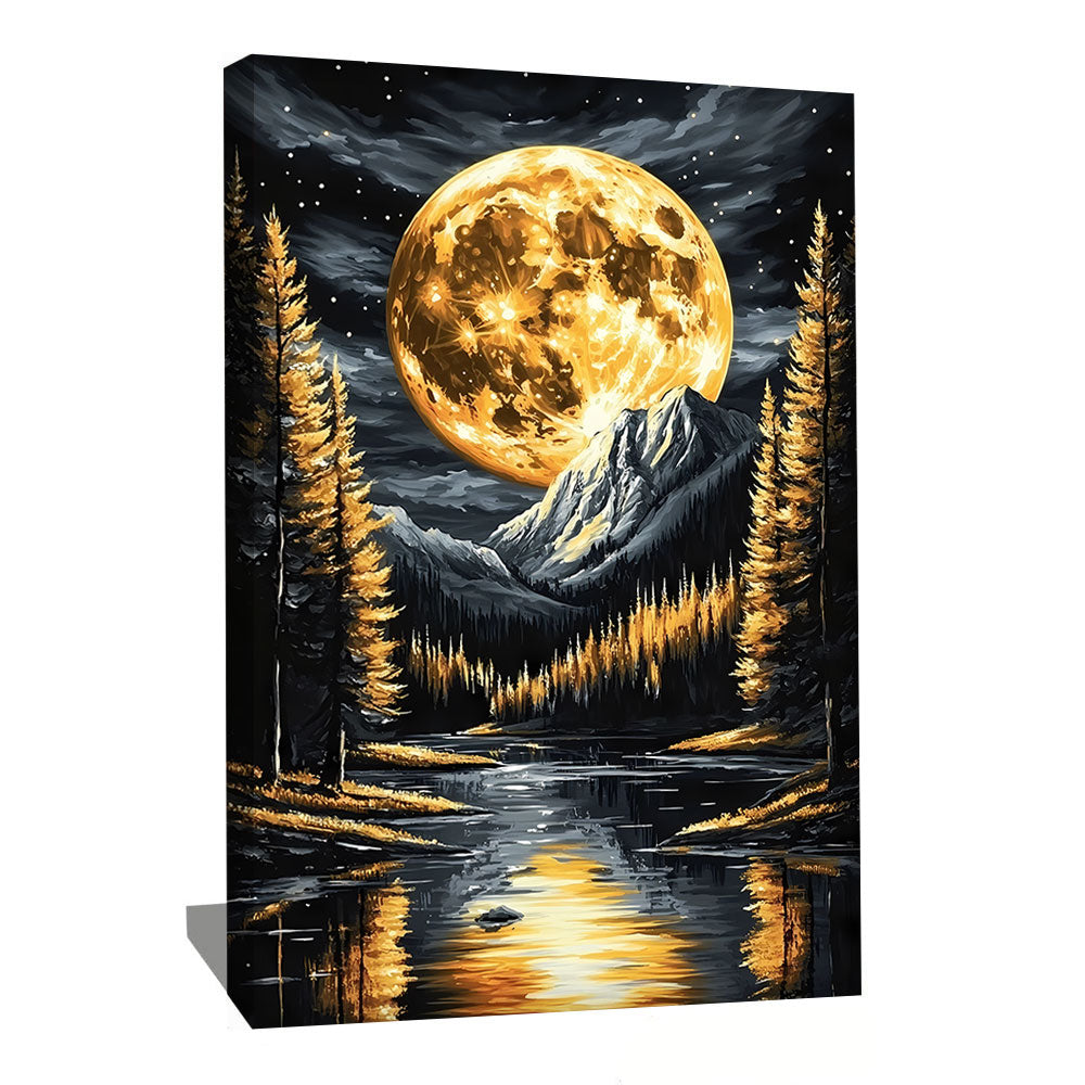 TABLEAU LUNE MONTAGNE