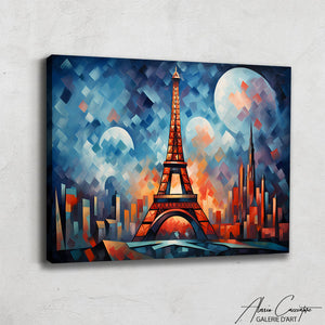 tableau cubiste tour eiffel