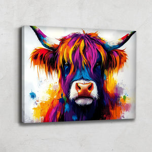 TABLEAU VACHE POP ART