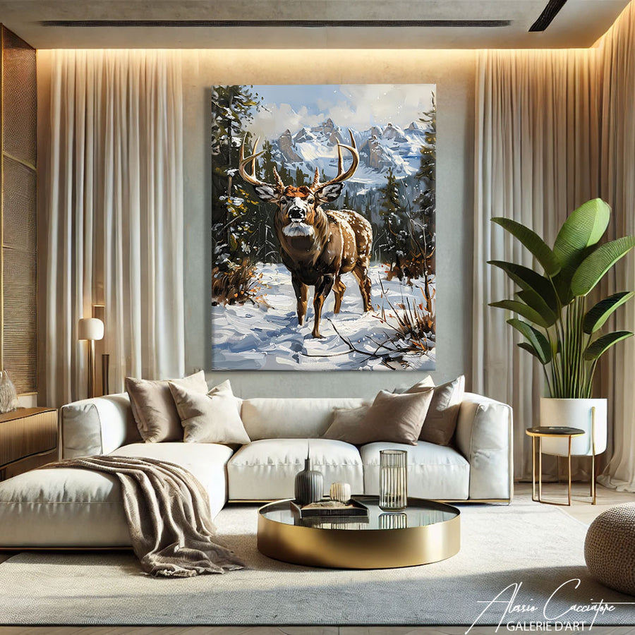 Cadre Cerf Montagne
 – mise en situation