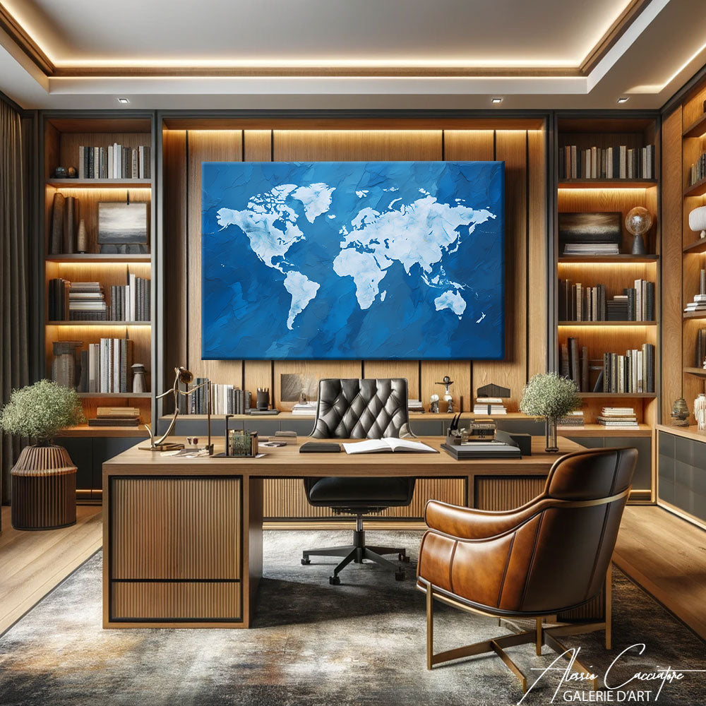 tableau deco carte du monde