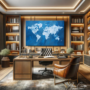 tableau deco carte du monde