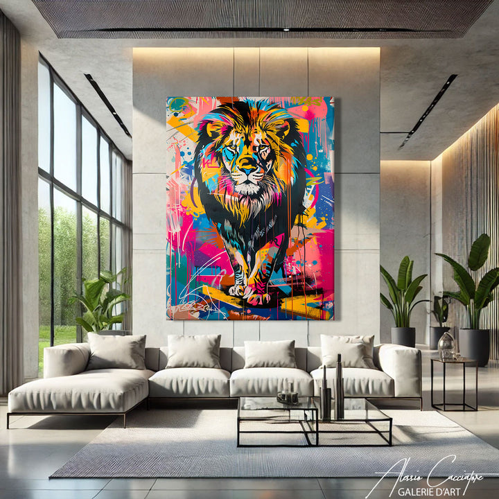 Peinture Lion Acrylique
