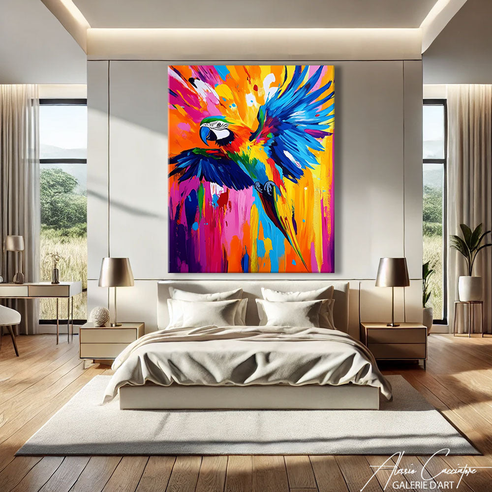 Peinture Perroquet Vintage