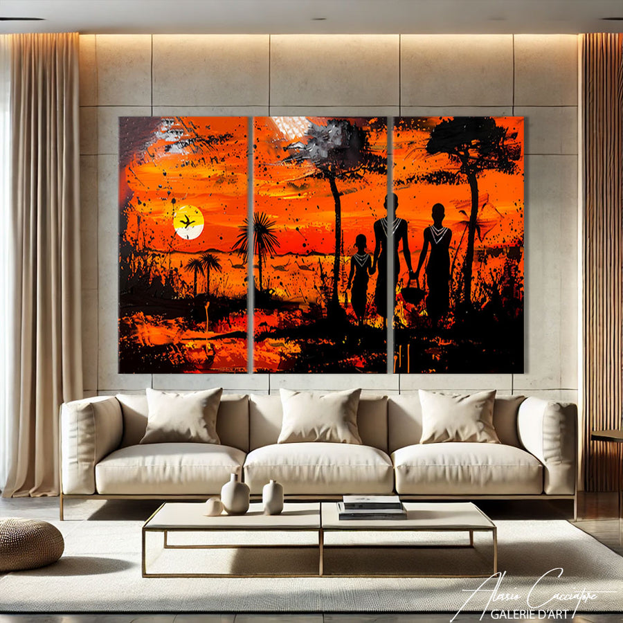 Tableau Triptyque Afrique
 – mise en situation
