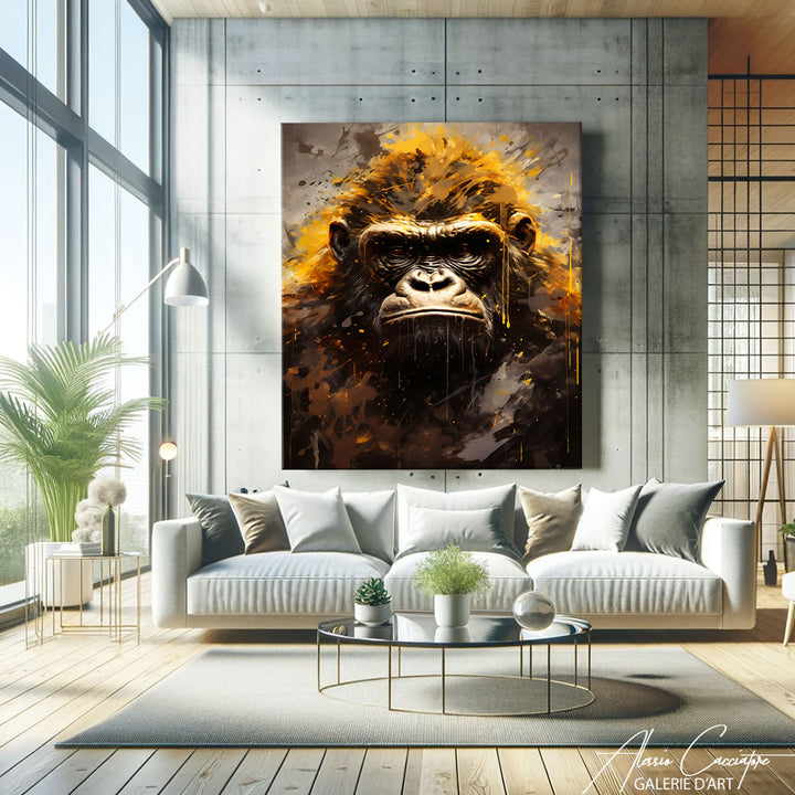 tableau gorille art