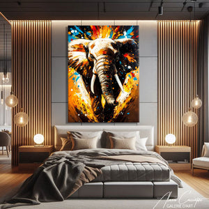 Cadre avec éléphant
