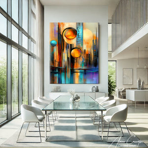 Tableau peinture acrylique moderne