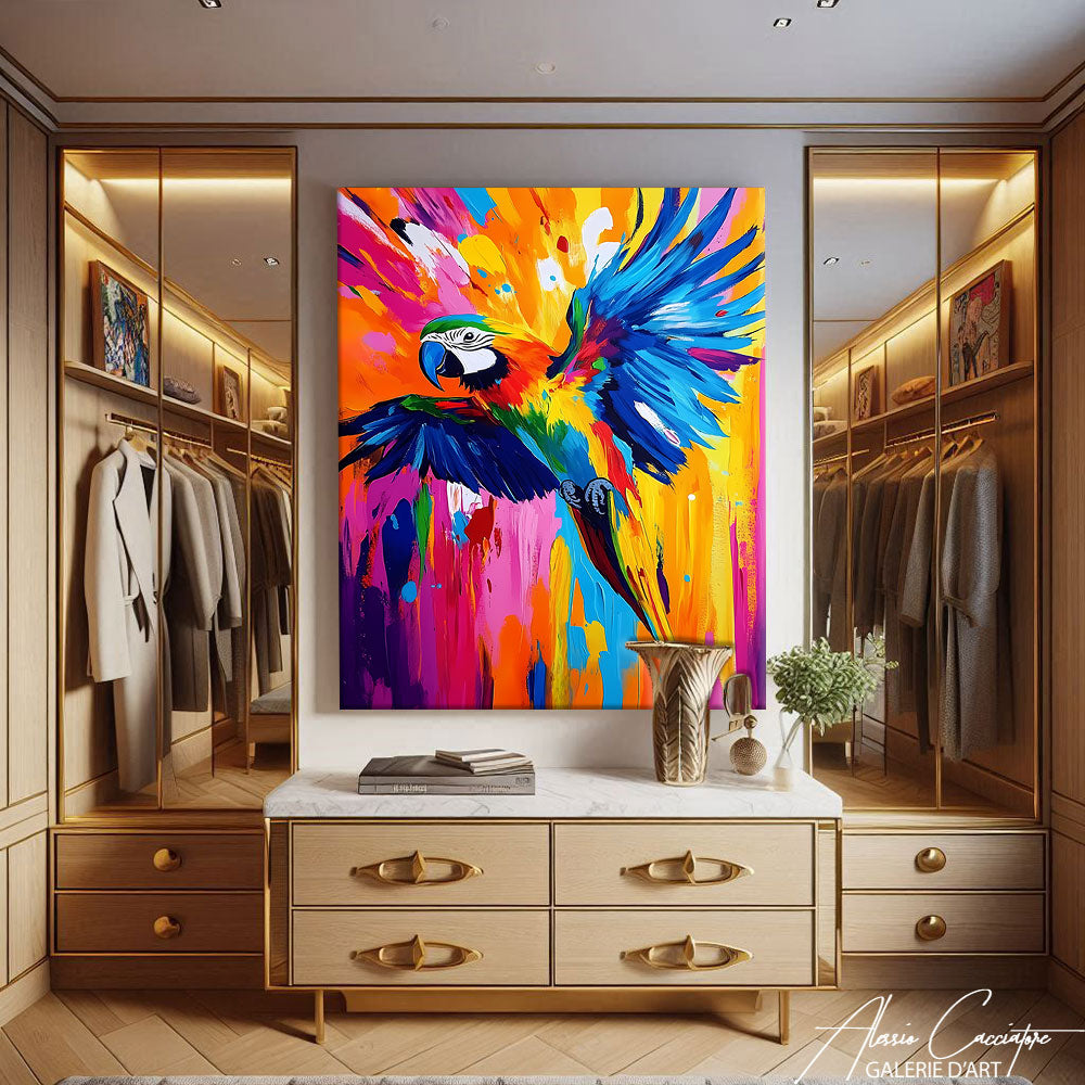 Perroquet Peinture Acrylique