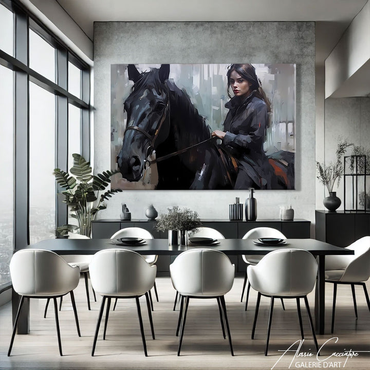 tableau cheval grand format