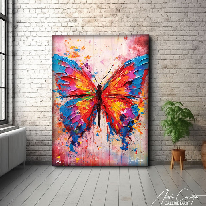 tableau papillon acrylique