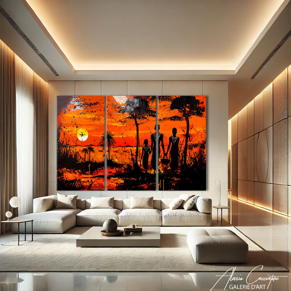 tableau triptyque chambre