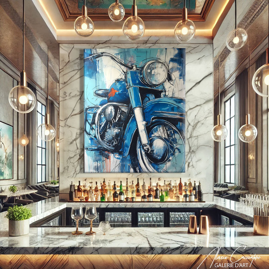 TABLEAU DECO MOTO Alessio Cacciatore – mise en situation