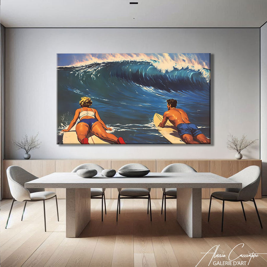 Tableau Surf Vintage – mise en situation