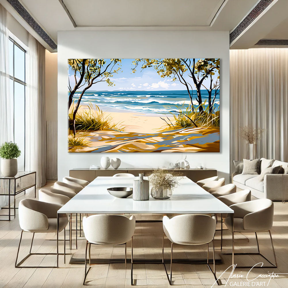 Tableau Peinture Mer Moderne
