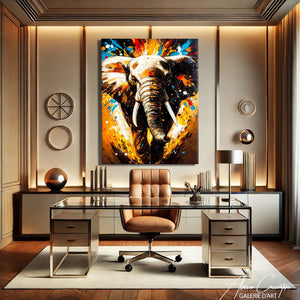 Toile Avec Elephant