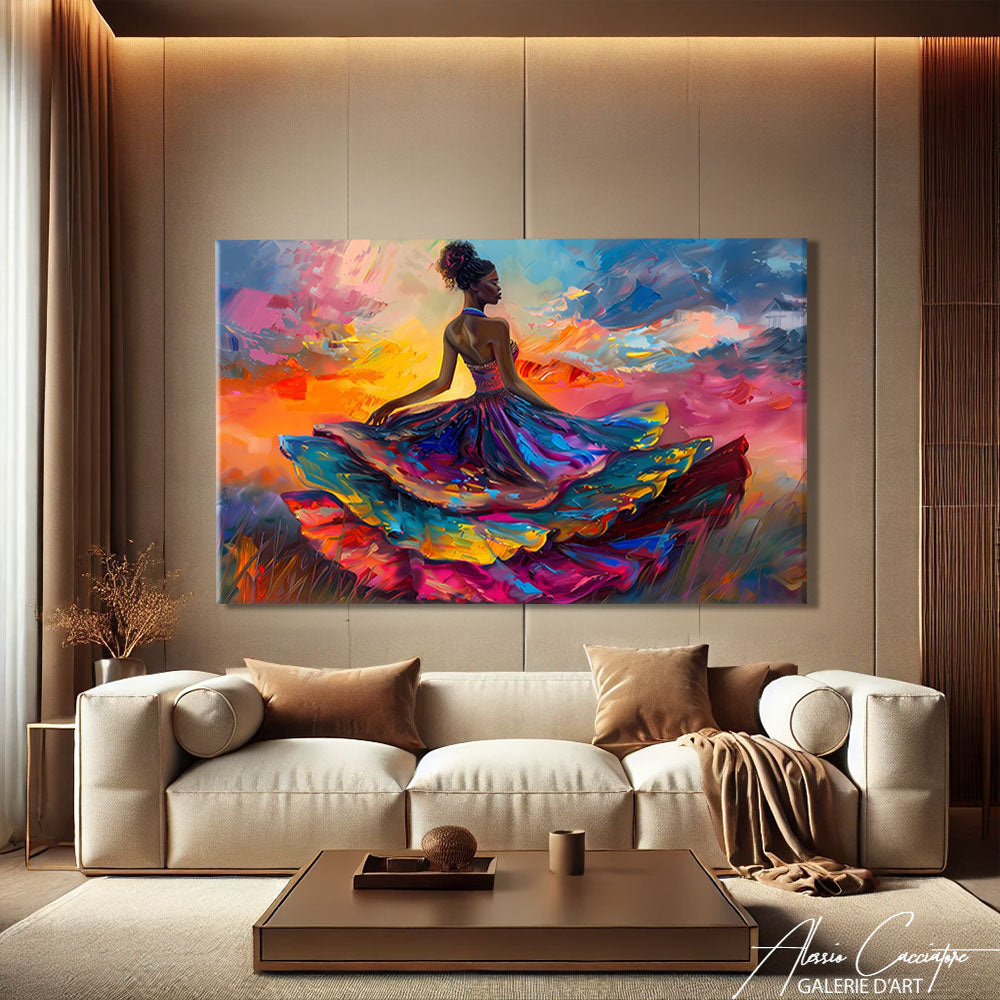 TABLEAU ROBE AFRICAINE
