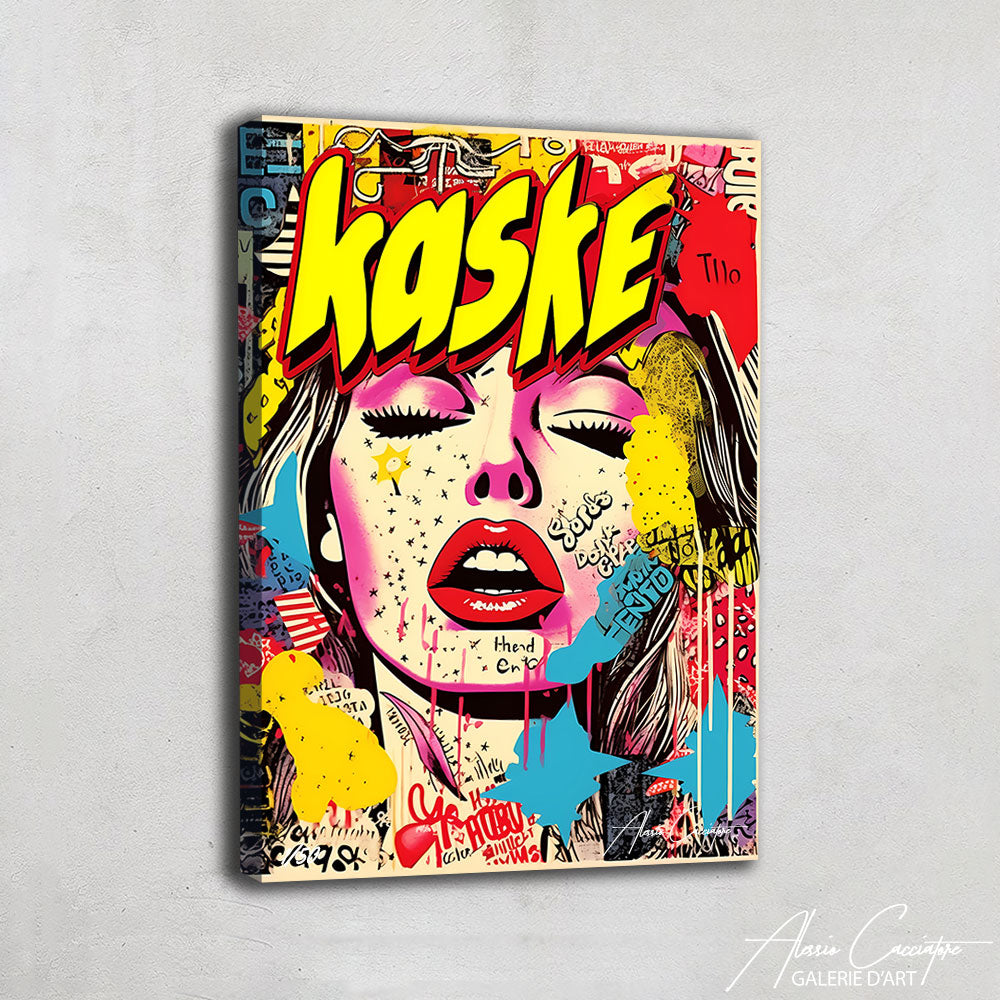 tableau street art femme