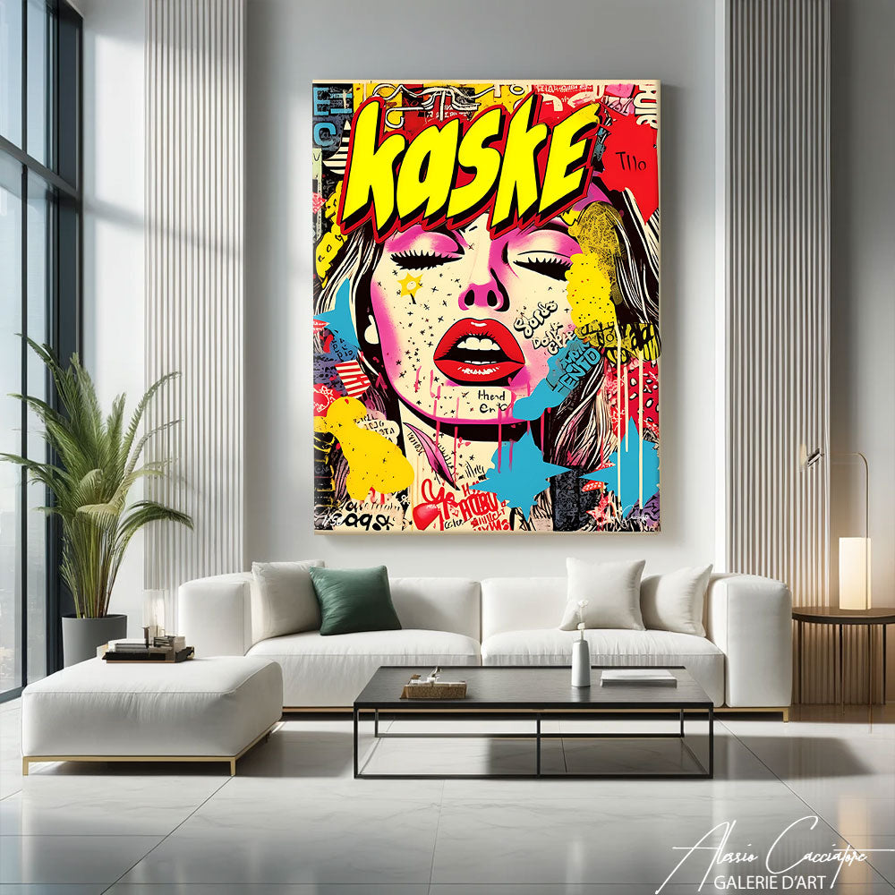 tableau street art femme