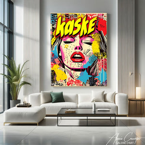 tableau street art femme