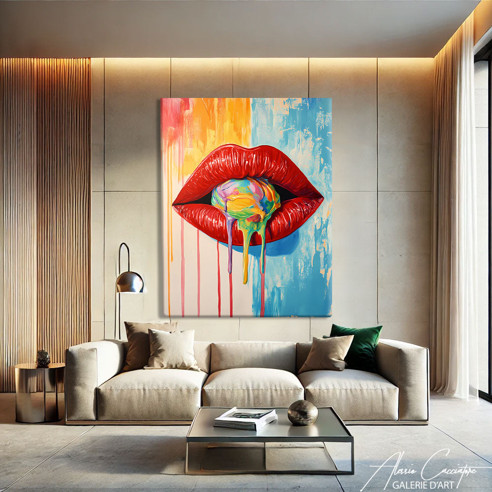 TABLEAU LÈVRE POP ART