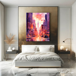 tableau new york coloré 