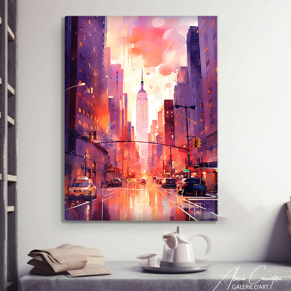 tableau abstrait moderne new york 