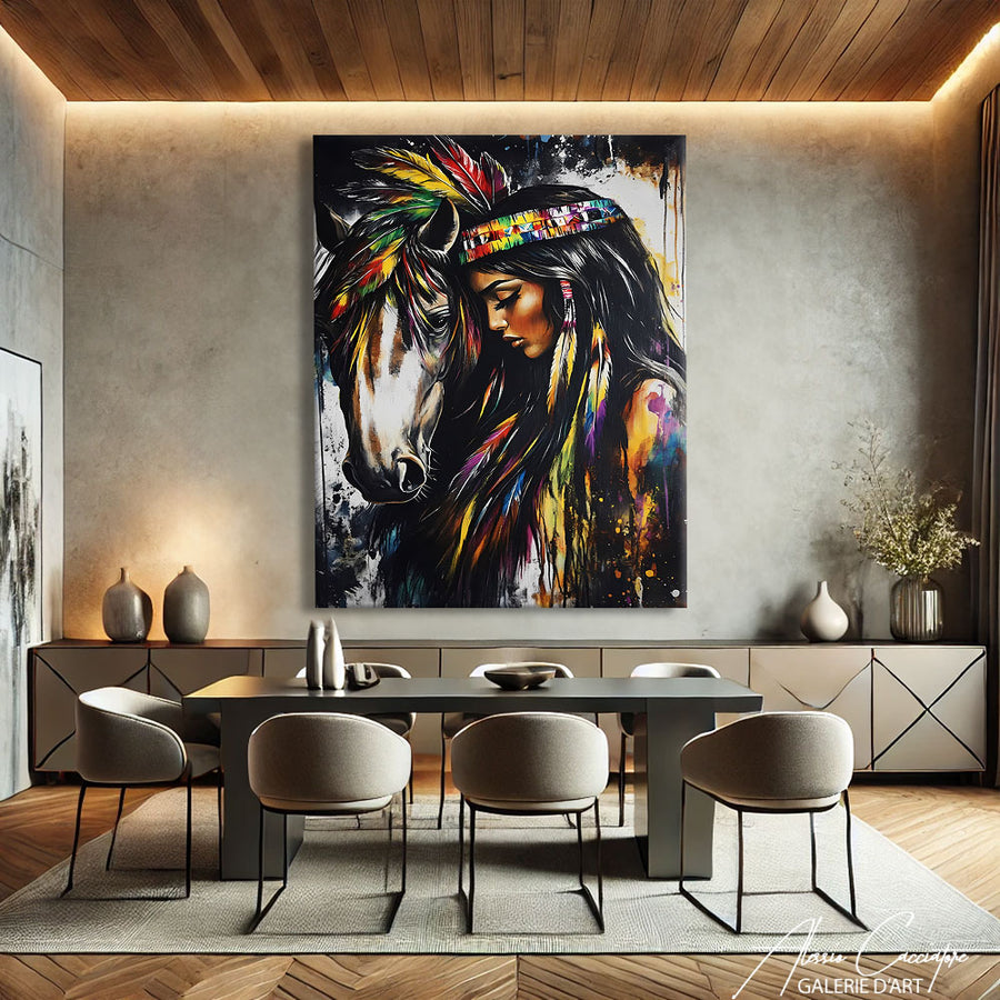 TABLEAU INDIEN POP ART – mise en situation
