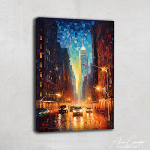 Peinture New York La Nuit 