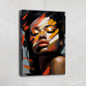 visage femme africaine peinture