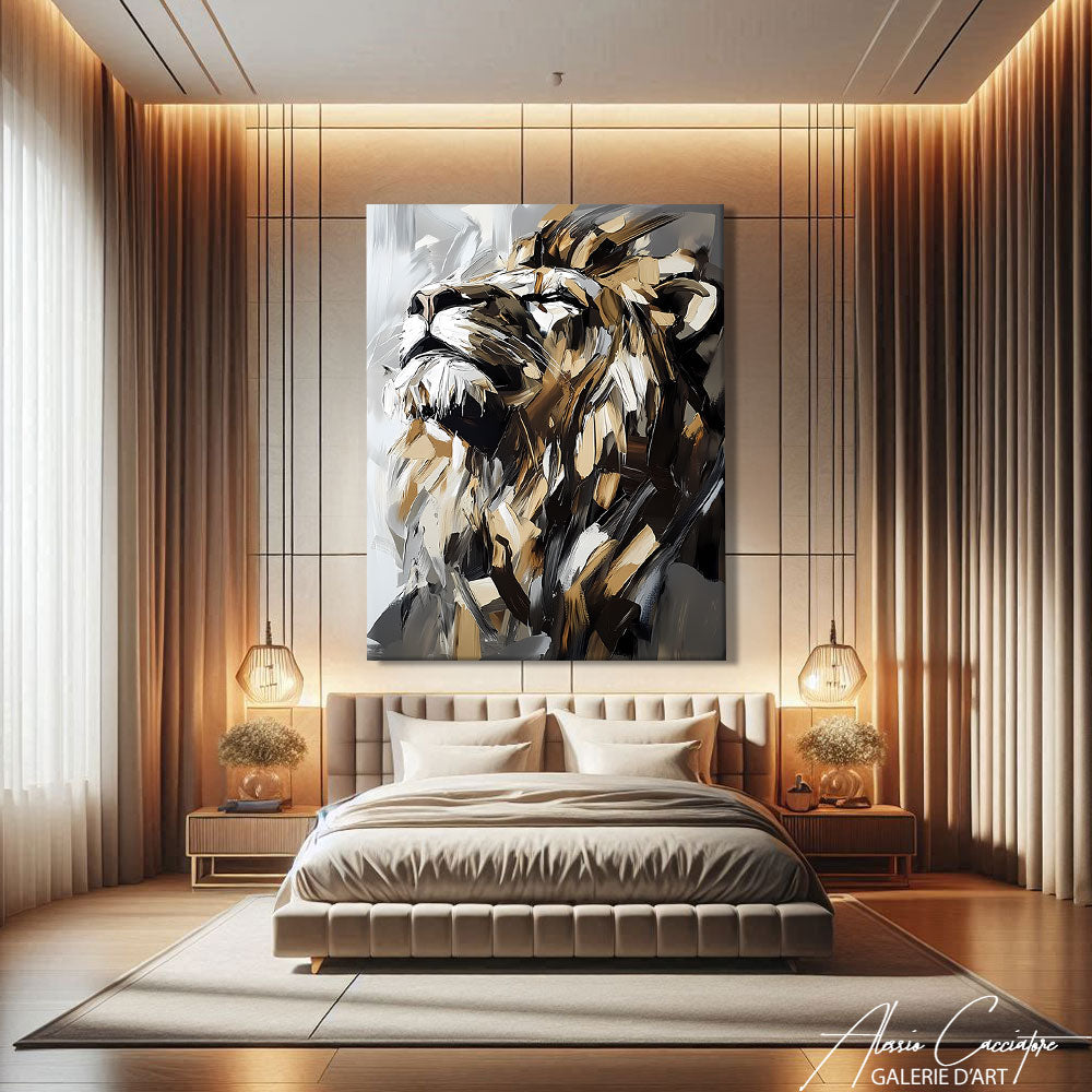 Tableau moderne Lion