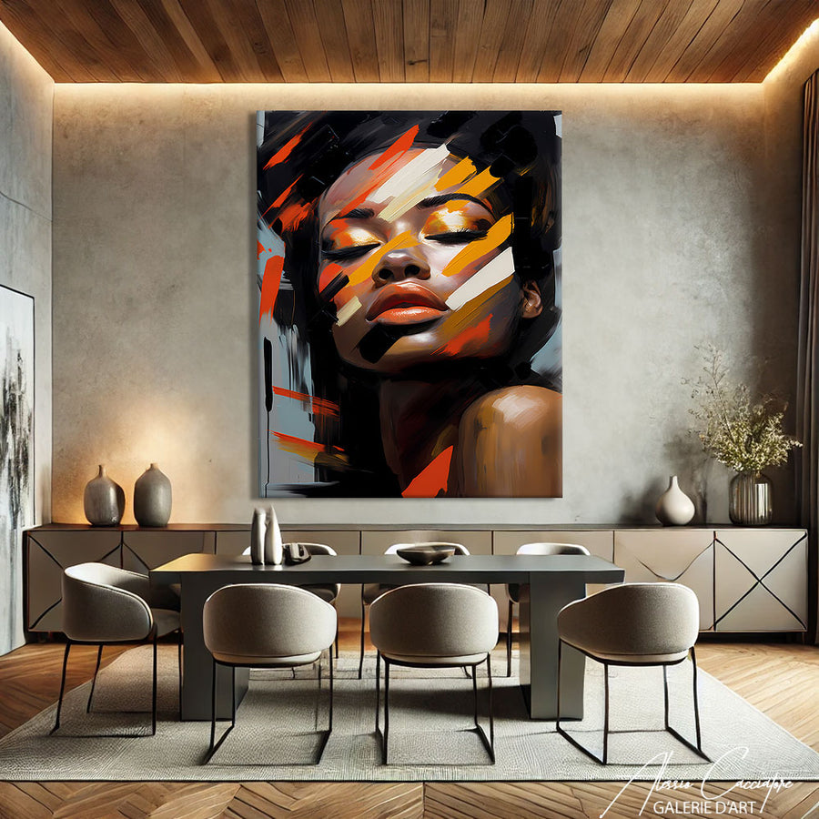 Visage Femme Africaine Peinture – mise en situation