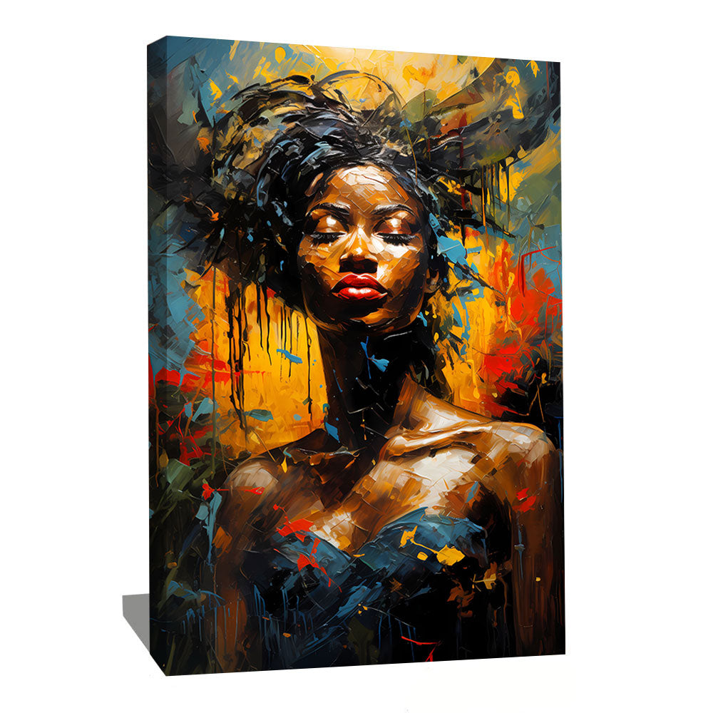 Femme africaine peinture acrylique | Alessio Cacciatore