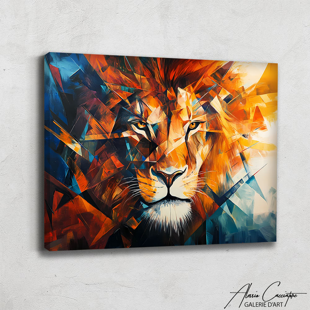 Cadre Tete De Lion Couleur