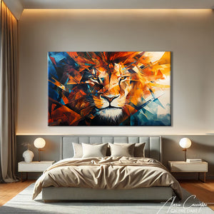 Cadre Tete De Lion Couleur