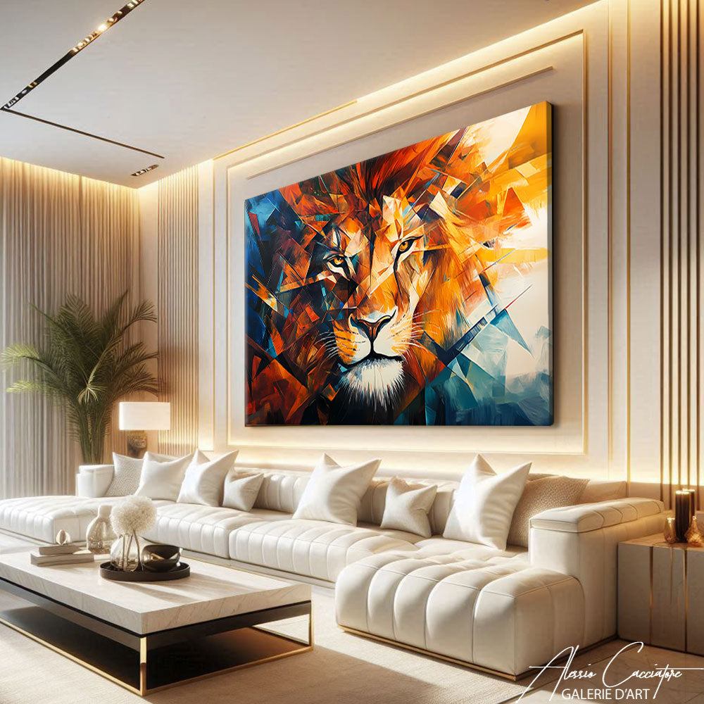Tableau lion Moderne