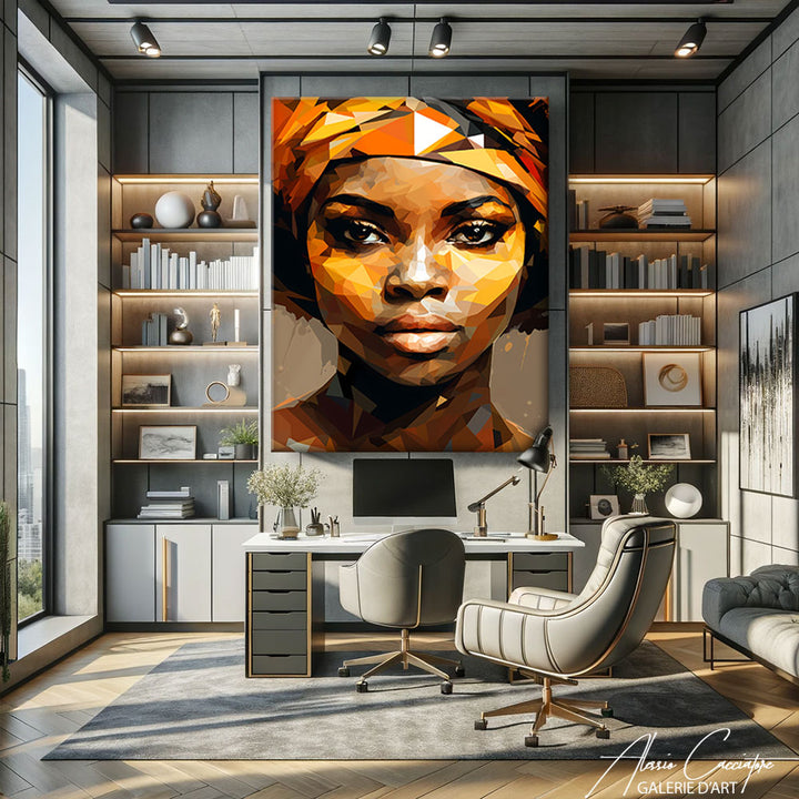 femme africaine peinture acrylique