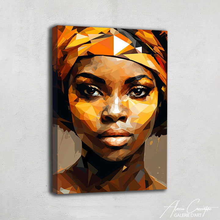portrait femme africaine peinture