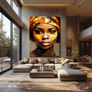 portrait femme africaine peinture