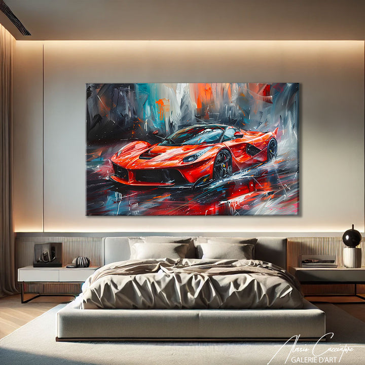 tableau peinture ferrari