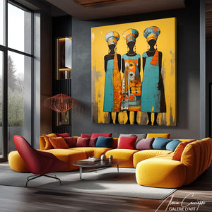 femme africaine peinture acrylique