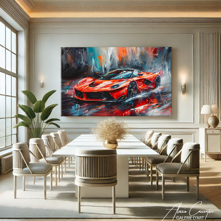 tableau peinture ferrari