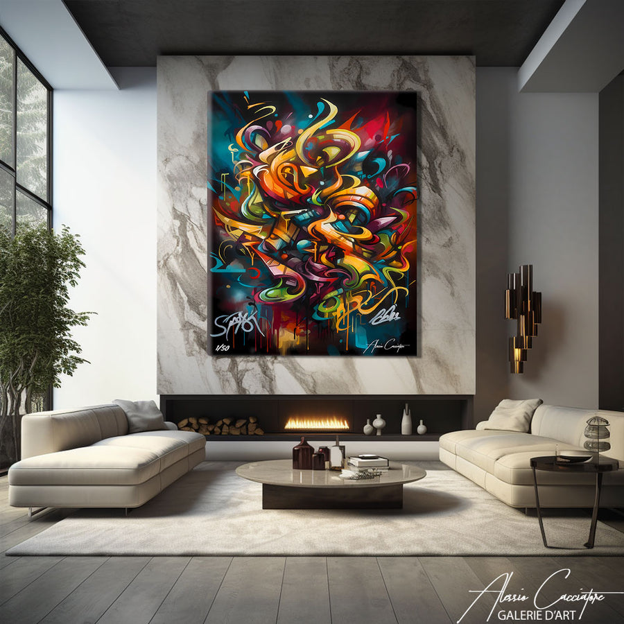 Tableau Art Graffiti – mise en situation