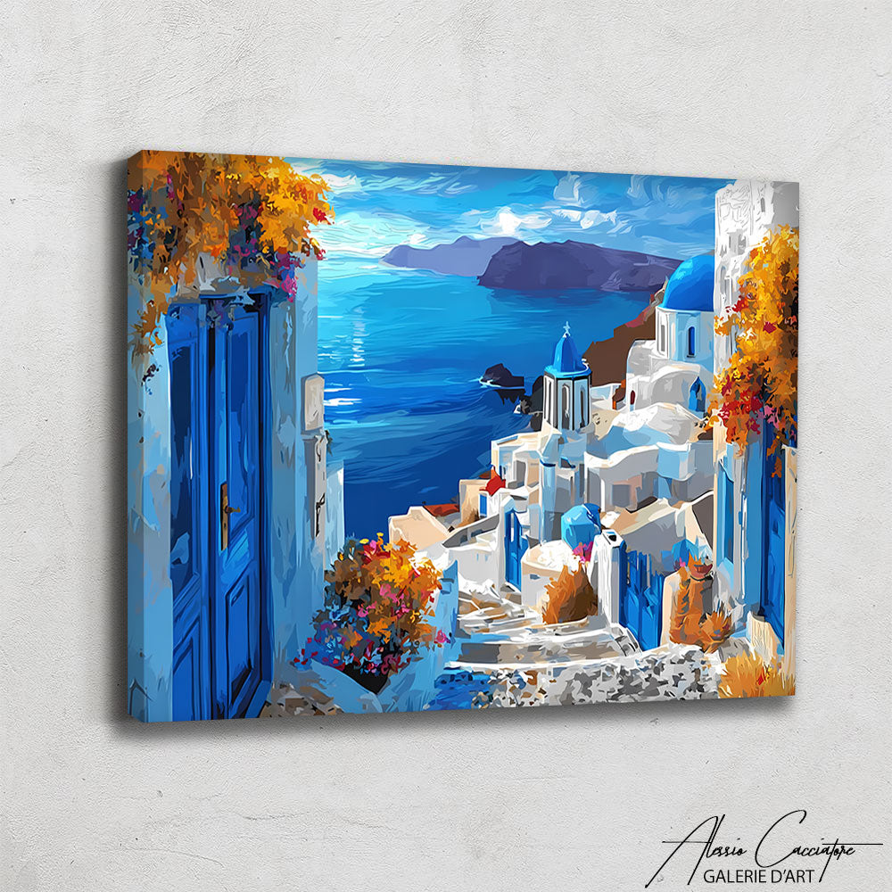 Tableau Abstrait Bleu Turquoise