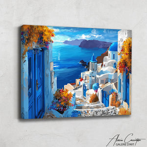 Tableau Abstrait Bleu Turquoise