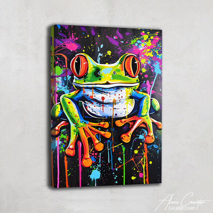 Tableau Grenouille Pop Art
