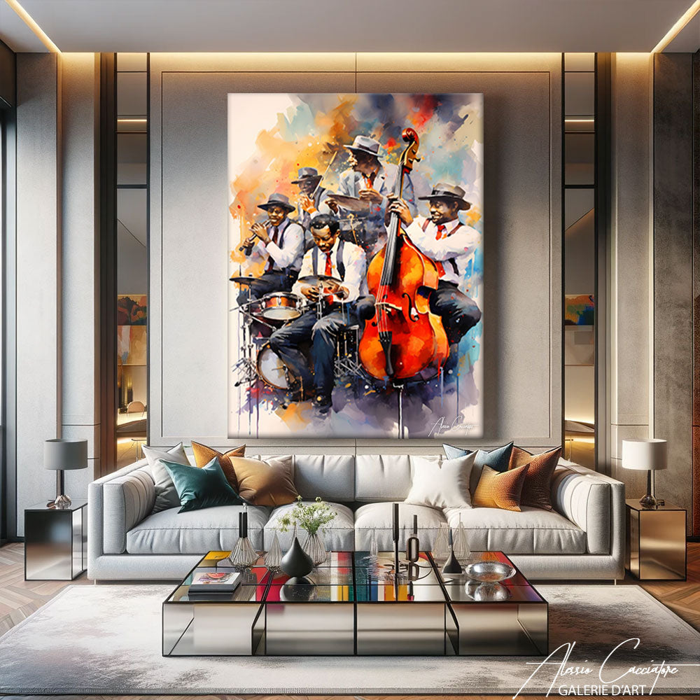 Peinture Orchestre Jazz | Alessio Cacciatore
